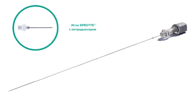 Спинальная игла Sprotte 22G x 6" (150мм) с интродьюсером — 10шт/уп купить оптом в Королёве