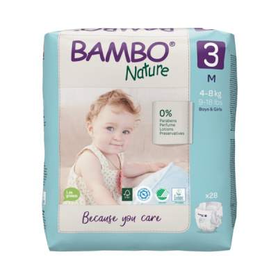 Эко-подгузники Bambo Nature 3 (4-8 кг), 28 шт купить оптом в Королёве